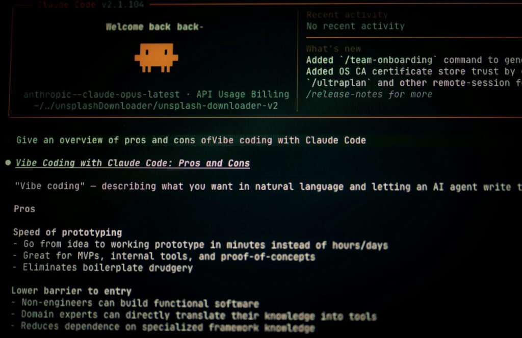 Computer screen displaying artificial intelligence code
